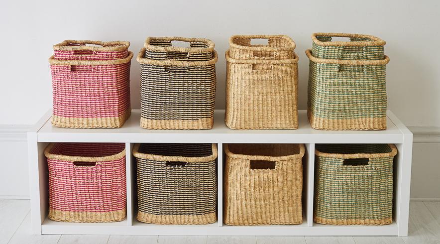 Rectangular Low Wicker Storage Basket – The Basket Lady