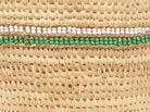 KIJANI: Green Beaded Doum Palm Leaf Baskets - Nomadic Beaded - The Basket Room 