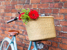 BULI: Handcrafted Natural Oblong Bike Basket - Bike Basket - The Basket Room 